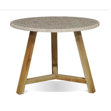 Bone Inlay Wooden Modern End Table/ Stool Furniture