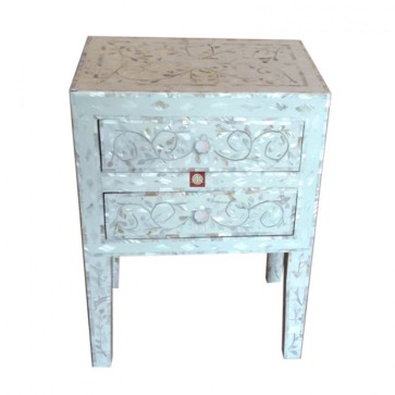 Handmade Mother of Pearl Inlay Bedside Furniture.