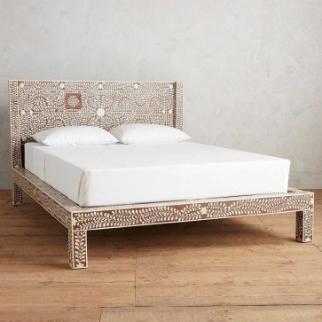 Handmade Bone Inlay Bed 