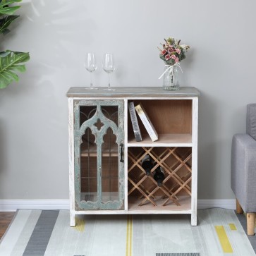  Rustic Solid Reclaimed Wooden Handmade Wine Rack Table Furniture