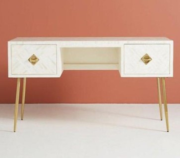 Bone Inlay Wooden Modern Antique Handmade Console Table