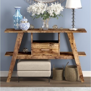 Rustic Solid Wooden Handmade Healdton 47" Console Table Furniture