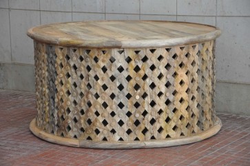 Reclaimed Wood carved  Coffee Table