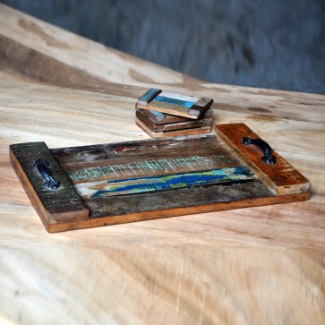 Reclaimed Wood Rustic Serving Tray