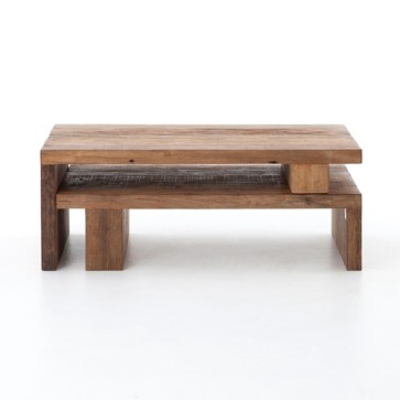 Rustic Solid Reclaimed Wooden Modern Antique Handmade Nesting Coffee Table