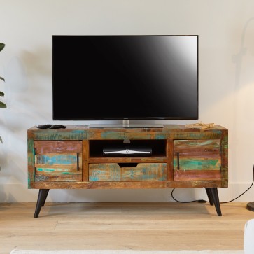 Reclaimed Wood Rustic TV Cabinet