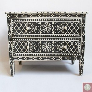 Handmade Bone Inlay Wooden Modern Floral Pattern Sideboard Furniture