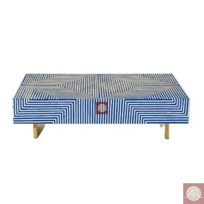 Bone Inlay  design on Floral pattern Antique Handmade Coffee Table
