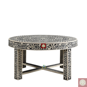 Bone Inlay Wooden Modern Antique Handmade Coffee Table