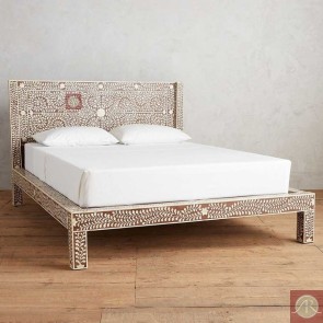 Handmade Bone Inlay Bed 