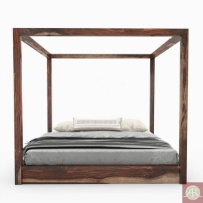 Solid Reclaimed Wooden Handmade King/Queen Canopy Bed