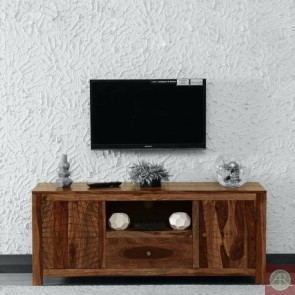 Rustic Solid Reclaimed Wooden Handmade Wine Rack  / TV Unit Stand Furniture