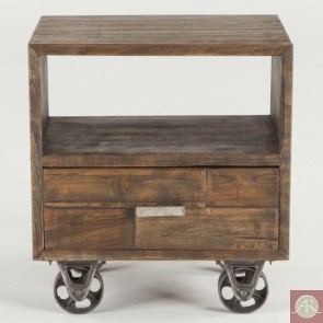 Rustic Solid Wooden Handmade  Bedside / Nightstand Furniture