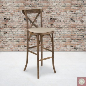 Rustic Solid Wooden Handmade Bar Chair Furniture