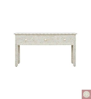 Bone Inlay Chest of Console Table Handmade Antique Furniture