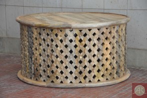 Reclaimed Wood carved  Coffee Table