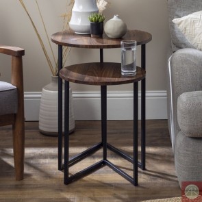 Rustic Solid Wooden Handmade End Table / Side Table / Nesting Table  Combo Furniture 