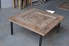 Square Reclaimed Wood Table Top with legs